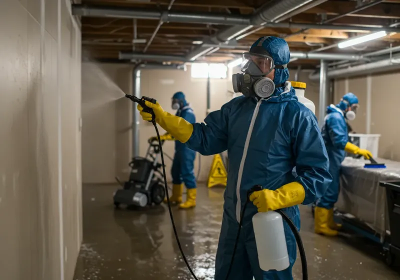 Basement Sanitization and Antimicrobial Treatment process in Cedar Lake, IN